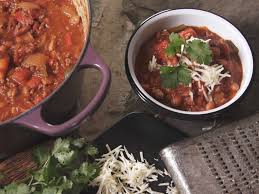 Two Meat Chili With Scallion Cornbread Recipe Food Network Recipes Meat Chili Chili Recipe Turkey