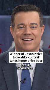 Former Philadelphia Eagles player Jason Kelce is the latest to receive the  celebrity look-alike contest treatment. See the winner who walked away  victorious with a case of Garage beer.