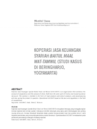 Bmt termasuk kategori lembaga keuangan mikro non bank yang bersifat. Sistem Kjks Atau Bmt Pdf