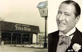 Arthur Treachers. It was the fish place with a big yellow lantern and named  after an English butler. I always liked fish and I ate lunch there