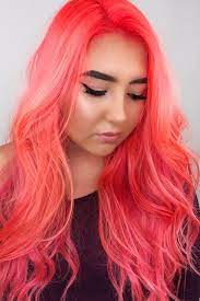 Neon Peach Hair Is Taking Over Instagram And It S As Bright As Can Be Peach Hair Coral Hair Hair Color For Women