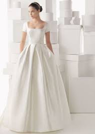 Discount Delicate Ball Gown Square With Short Sleeves Satin Wedding Dress Online Short Sleeve Wedding Dress Wedding Dresses Ball Gown Wedding Dress