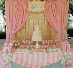 Birthday Party Theme Ideas For Girls This Would Be Nice For The Dessert Buffet Backdrop With The Pink Being A Little Softer Carnival Birthday Parties Carnival Birthday Carousel Birthday Parties