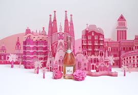 Zim And Zou Barcelona S Architectural Landmarks Crafted In Pink Paper Freixenet Click For Full Post Paper Art Ad Paper City Paper Artwork Paper Crafts