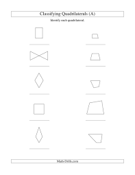 The Classifying Quadrilaterals No Rotation A Math Worksheet From The Geometry Worksheets Page With Images Quadrilaterals Geometry Worksheets Classifying Quadrilaterals