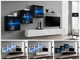 Mobel Click Led Anbauwand Wohnwand Schrankwand Switch Xv Wotan Hochglanz Pvc Push Kabtel Mk Exklusive moderne design wohnwand online kaufen. kabtel