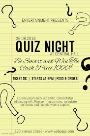 Quiz Night Poster Flyer Pamphlet Template Education Poster Poster Template School Quiz