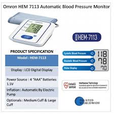 Omron Hem 7113 Automatic Blood Pressure Monitor