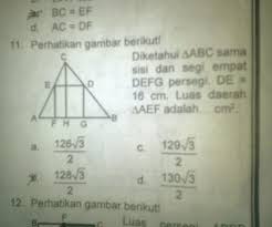 Ubahsuai atur cara dalam praktis aplikasi 4.1 (ms 95) supaya atur cara tersebut boleh digunakan beberapa kali dalam suatu waktu. Diketahui Abc Sama Sisi Dan Segi Empat Defg Persegi De 16 Cm Luas Daerah Aef Adalah Brainly Co Id