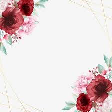 Bordure Florale Aquarelle Romantique Avec Decor De Lignes Dorees Fleur Cadre Mariage Fichier Png Et Psd Pour Le Telechargement Libre Floral Watercolor Floral Border Hand Painted Flowers