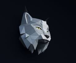 Lynx Paper Lynx 3d Model Trophy Lynx Wall Papercraft Etsy Animal Heads Lynx Paper