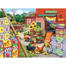Shaped themed puzzles, wickedly hard puzzles, rollup mats, puzzle glues, 500pc, 1000pc. Puzzle Nancy Wernersbach Quilts Sunsout 63066 300 Pieces Jigsaw Puzzles Farm Animals Jigsaw Puzzle