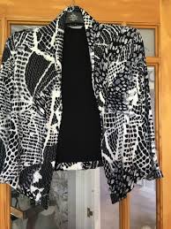 Black And White Coat Womens M S Woman Black And White Jacket Size 12 Coats Jackets Waistcoats Ebay Link In 2020 Black And White Jacket White Knit Jacket White Jacket