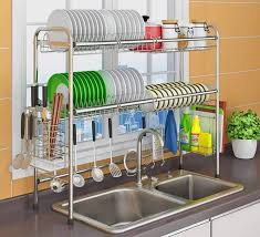 Over The Sink Dish Drying Rack And Storage Area Kitchen Rack Design Dish Rack Drying Kitchen Rack
