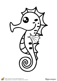 Coloriage Hippocampe Pour Les Petits Coloriage Hippocampe Pieuvre Dessin Dessin Hippocampe