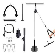 This video covers a do it yourself way of building a tricep pulldown mounted on to a power rack / cage. Yovell Fitness Lat And Lift Pulley System Diy Pull Down Machine Cable Attachment Home Gym Workout Exercise Equipment For Triceps Extension Biceps Curl Back Forearm Shoulder Gym Store Gym Equipment