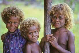 Dive Solomon Islands Black And Blonde African People Melanesian People