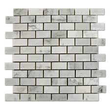 With the palisandro mini brick mosaic wall tile, it's easy to add a splash of contemporary styling to your decor. Bianco White Carrara Marble 1x2 Brick Pattern Polished Mosaic Tile