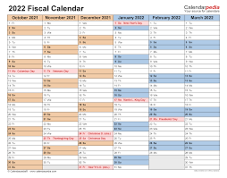 fiscal calendars 2022 free printable word templates