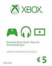 Maybe you would like to learn more about one of these? Microsoft Gift Card 5 Eur 360 Xbox One Xbox 360 Cdkeys