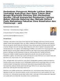 Latihan yang melibatkan kontraksi fiber otot memendek dengan ketegangan berbeza. Daya Tahan Otot