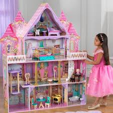 Wooden 4 Level Enchanted Princess Dollhouse W 20 Pcs Furniture Doll House Toy House Barbie Doll House