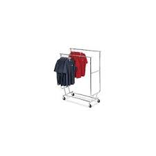 Of hanging space) | adjustable from 54 inch to 64 inch high x 50 inch l | includes four 4 inch ball bearing casters | folds flat for easy storage and transportation | arrives. Garment Racks Etc Collapsible Salesman Rolling Rack With Double Hangrail