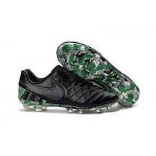 Outlet Nike Tiempo Legend Vi Fg Football Boots Black Green Leather Mens Football Boots Football Boots Nike Football Boots