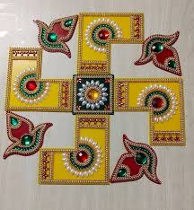Wedding Return Gift Acrylic Marble Swastik Rangoli Ganesh Etsy Acrylic Rangoli Wedding Mandap Floor Art