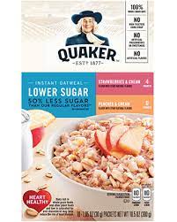 We rifled through every quaker instant oatmeal packet and ranked them based on their this lower sugar option ranked more favorably on our list because it still contains some sugar, which means there's less artificial sweetener added to. Lower Sugar Instant Oatmeal Fruit Cream Variety Pack Quaker Oats