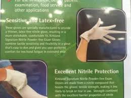 They are nitrile & powder free! Kirkland Signature Nitrile Exam Glove Medium 2 200 Ct Costcochaser