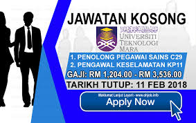 Menerusi makluman daripada portal spa, penjadualan temuduga jawatan penolong pegawai sains c29 contoh soalan peperiksaan penolong pegawai sains c29.download soalan daya menyelesaikan masalah dan kefahaman bahasa inggeris. Jawatan Kosong Universiti Teknologi Mara Uitm 11 Februari 2018 Jawatan Kosong Kerajaan Swasta Terkini Malaysia 2021 2022