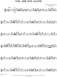 Michael Jackson You Are Not Alone Sheet Music Flute Solo In Ab Major Download Print Sheet Music Michael Jackson Jackson
