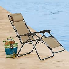 Relaxer Chair In Tan Zero Gravity Chair Outdoor Chairs Outdoor Seating Set