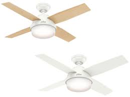 Hunter offers a variety of lighting options, from traditional schoolhouse globes, four hunter ceiling fan accessories: Ceiling Fan Dante White 112cm 44 With Light Home Commercial Heaters Ventilation Ceiling Fans Uk