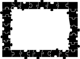 Black And White Puzzle Images Black And White Puzzle Borders Free Clip Art Free Clipart Images Frame Background