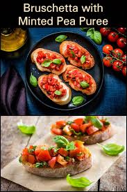 Bruschetta With Minted Pea Puree Food Glorious Food Recipe Minted Pea Puree Pureed Food Recipes Food