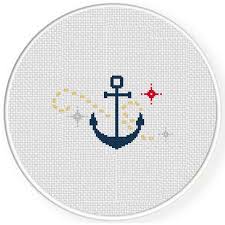 Landscape cross stitch pattern, set of 10 nature counted cross stitch chart, sunset forest, round, embroidery, whale, summer cross stitch. Anchor And Stars Cross Stitch Pattern Daily Cross Stitch