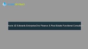 Over 6 years of professional functional experience in oracle applications experience in this project includes an implementation of oracle federal financial including gl, ar, ap, po, fa, fv and om modules. Oracle Jd Edwards Enterpriseone Finance Real Estate Functional Consultant