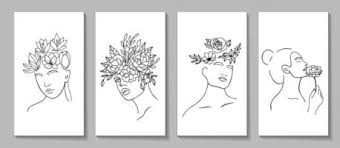 Twelve easy flower doodles you need to know. Woman Face With Flower One Line Drawing Download Free Vectors Clipart Graphics Vector Art