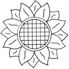 Black And White Simple Outline Outline Stencil Sunflower Clipart Pin On Craft Ideas