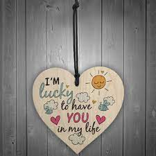 I appreciate all of your hard work. Home Furniture Diy I M Lucky My Friend Is You Wooden Hanging Heart Friendship Gift Best Friends Home Decor