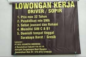 Temukan info lowongan pekerjaan menarik dan terbaru juni 2021 di sidoarjo hanya di jobs.id. Lowongan Kerja Sopir Driver Di Pt Ofel Kosmetix Indonesia Atmago