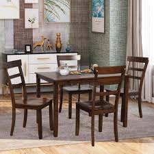 At target, we have a wide range of dining tables. Rectangle Dining Table And Chair Set Urhomepro 5 Piece Kitchen Dinette Sets Wood Dining Set With 4 Chairs Modern Dining Table Set For Dining Room Breakfast Nook Living Room Brown W13598