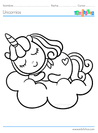 Dibujos para Colorear de Unicornios. Descargar libro para colorear.