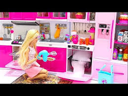barbie doll kitchen set up real cooking