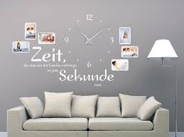 Wandtattoo Uhr Familienzeit Mit Spruch Und Fotos Von Wandtattoo Net
