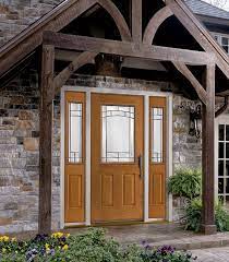 Rustic Cottage Style Home Patio Featuring Masonry Walls And A Belleville Series Exterior Interior Exterior Doors Fiberglass Exterior Doors Rustic Cottage Style