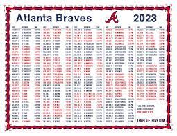 Atlanta Braves Schedule Printable