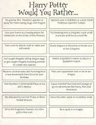 Harry Potter Would You Rather Jenga Harry Potter School Harry Potter Activities Harry Potter Day